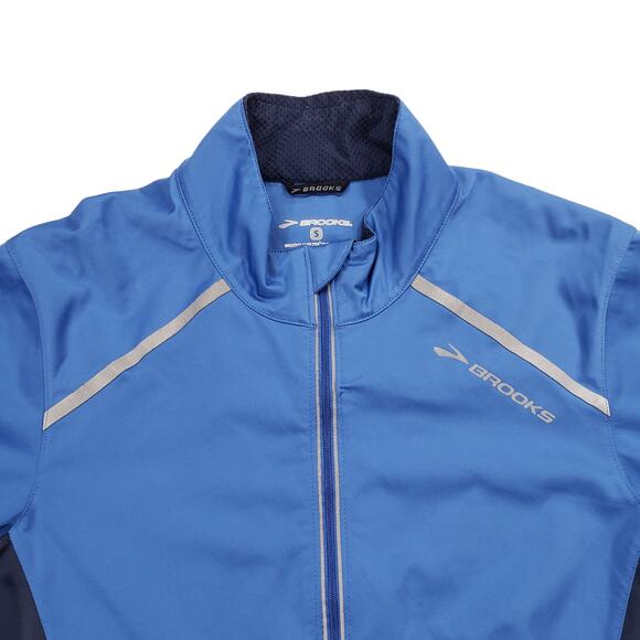 Brooks Full Zip Jacket‎ S Women Blue Black Reflective Running Shelter Technology - Picture 7 of 12